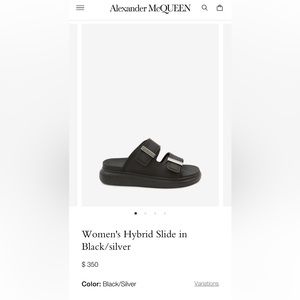 Alexander McQueen black rubber sandals